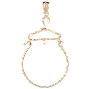  14kt Yellow Gold Clothes Hanger Pendant Jewelry