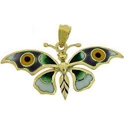 14k Yellow Gold Butterfly Charm  