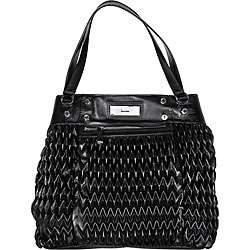 Calvin Klein Black Leather Satchel Handbag  