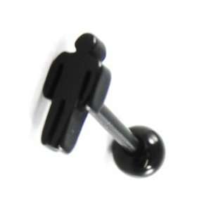 Tongue piercing Homme black. Jewelry