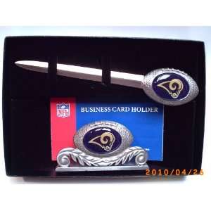  NFL St. Louis Rams Letter Opener & Card Holder Gift Set 