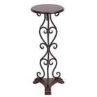 Basic Treasures 31 Metal & Wood Round Accent Table