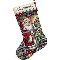 Santa Christmas Stocking Counted Cross Stitch Kit  