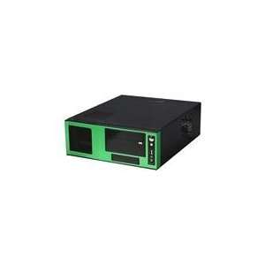   Black / Green X MASTER GN/500 ATX Media Center / HTPC Cas Electronics