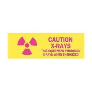 Caution Radiation Sign,3 1/2 X 10in,eng   BRADY:  