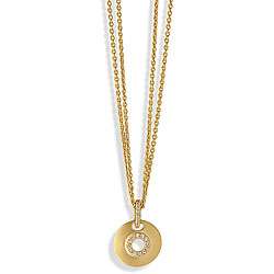 14k Gold Overlay Cymbal Double strand Necklace  Overstock