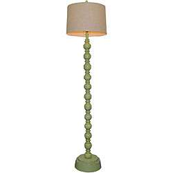 Luisito 1 light Green Wooden Floor Lamp  