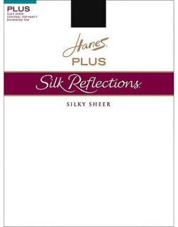 HANES Silk Reflections Plus Sheer Control Top Enhanced Toe   3 Pairs 