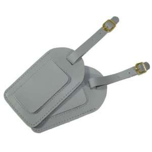   Luggage Tag with a Generous 2 dia, Metal Buckled Strap is so Leathe