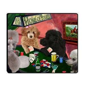  4 Dogs Playing Poker Poodle Mousepad: Home & Kitchen