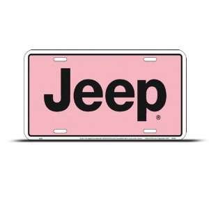  Jeep Pink Metal Novelty Car Auto License Plate Wall Sign 