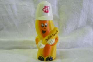 Vintage KAHNS BEEFY FRANKS mr wiener mustard container  