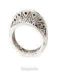 House of Harlow 1960 Nicole Richie silver plated etched mohawk ring