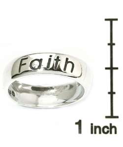 Sterling Silver Faith Ring  
