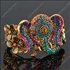 Multicolor rhinestone crystal elephant aniamal fashion jewelry 