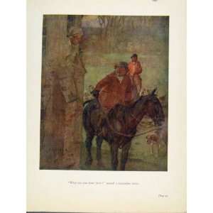 Sketches Night Time Fox Hunting Antique Print C1924: Home 