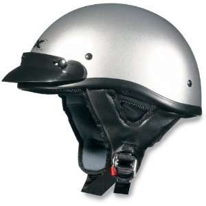  AFX FX 70 Half Motorcycle Helmet Solid Silver Automotive