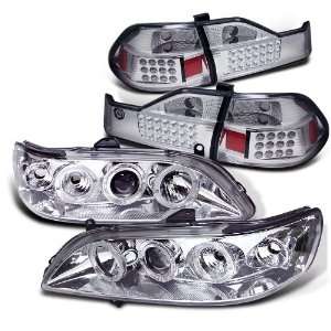  Accord Smoked Halo Projector Head Light+led Tail Lights: Automotive