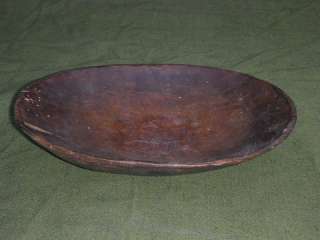 Old Antique Primitive Hand Made Wooden Trencher Dough Bowl.  