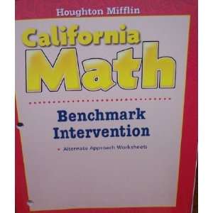  Benchmark Intervention Grade (California Math 