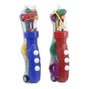  Golf Set 9 Piece with Carrier and Balls Case Pack 12 Toys 
