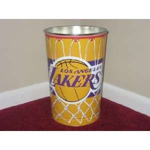 LOS ANGELES LAKERS 15 Tall Tapered WASTEBASKET / GARBAGE CAN with 