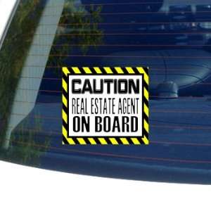  Caution Real Estate Agent on Board   Window Bumper Laptop 