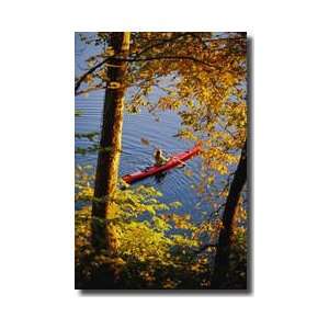 Woman Kayaking Potomac River Maryland Giclee Print 