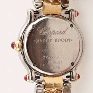 Genuine Chopard Happy Sport Diamond Ladies Wrist Watch w/ Box and 