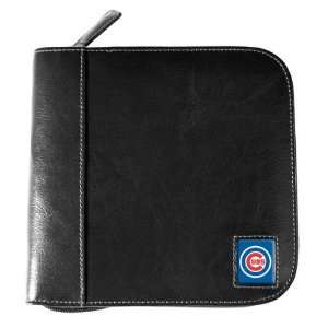Chicago Cubs Black Square Leather CD Case:  Sports 