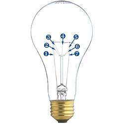 Heavy duty 100 watt Standard A19 Clear Light Bulbs (Pack of 60 