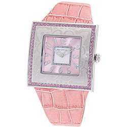 Paris Hilton Womens Big Square Pink Watch  Overstock
