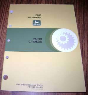 John Deere 2280 Windrower Parts Catalog Manual jd  
