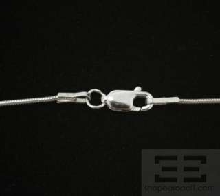 Designer Sterling Silver Oval Pave Diamond Pendant Necklace  