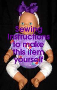 SEW EZ DOLL DIAPERS AND BIBS INSTRUCTIONS PATTERNS  