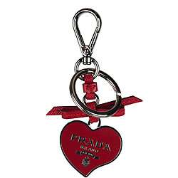 Prada Red Heart Keychain  