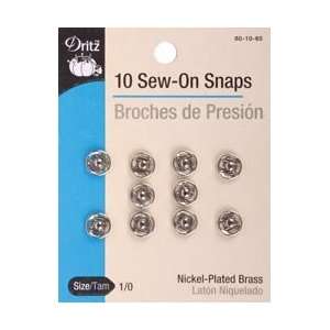   Sew On Snaps Size 1/0 10/Pkg 80 10 65; 6 Items/Order