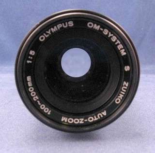 OLYMPUS OM S Zuiko Auto Zoom 100 200mm f5 Lens & Case  