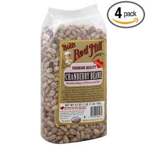 Bobs Red Mill Beans Cranberry, 27 ounces (Pack of4)  