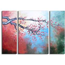 Reaching Out Hand painted 3 piece Canvas Art  Overstock