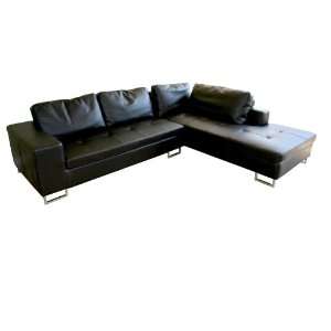  Wholesale Interiors Full Leather Sofa Sectional (Brown 