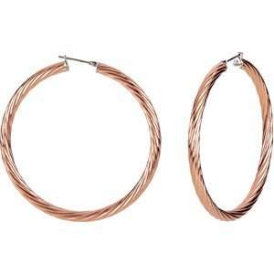  Twisted Hoop Earrings 04.50 X 55.00 mm CleverEve Jewelry