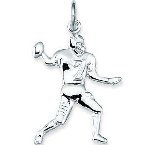  Sterling Silver FOOTBALL PLAYER Charm Jewelry
