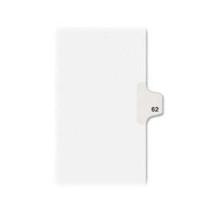  Avery Side Tab Legal Index Divider   White   AVE82260 