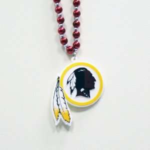  Washington Redskins NFL Team Logo Medallion Beads Necklace 