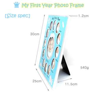 MY FIRST YEAR PHOTO FRAME Holds 13 PhotosWHITE color  