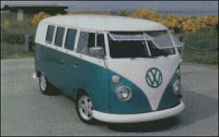 1965 Volkswagen Bus VW Cross Stitch pattern SHIPS FREE  