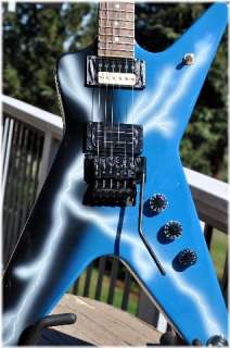 Dimebag DEAN From HELL CFH Blue Lightning Bolt Elect Guitar Hard Shell 