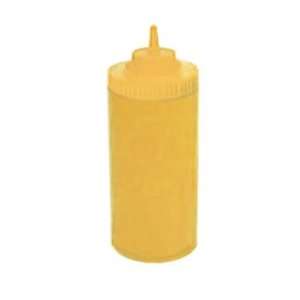   Ounce, Wide Mouth, Plastic, Yellow (6 pieces/Unit)
