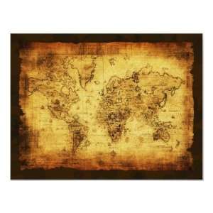 Rustic Old World Map Poster 